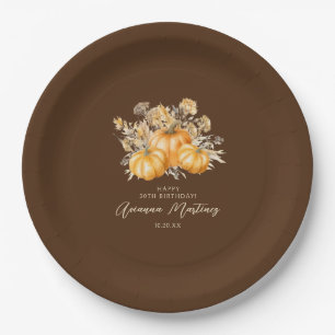 Assiettes En Carton Anniversaire 30 ans Rustique Boho Citrouille Autom