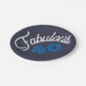 Assiettes En Carton Anniversaire 40 fabuleux (Angle)