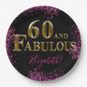 Assiettes En Carton Anniversaire 60 ans (Devant)