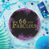 Assiettes En Carton Anniversaire 66 ans (Fête)