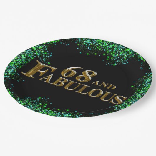 Assiettes En Carton Anniversaire 68 ans (Angle)