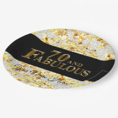 Assiettes En Carton Anniversaire 70 ans (Angle)