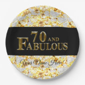 Assiettes En Carton Anniversaire 70 ans (Devant)