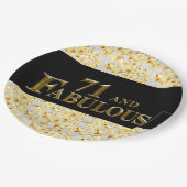 Assiettes En Carton Anniversaire 71 ans (Angle)