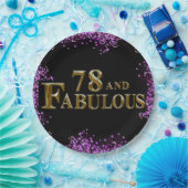 Assiettes En Carton Anniversaire 78 ans (Fête)