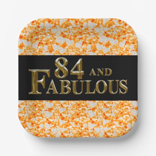 Assiettes En Carton Anniversaire 84 ans (Recto)