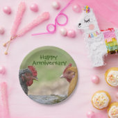 Assiettes En Carton Anniversaire amusant Plaque de papier de poulet (Fête)