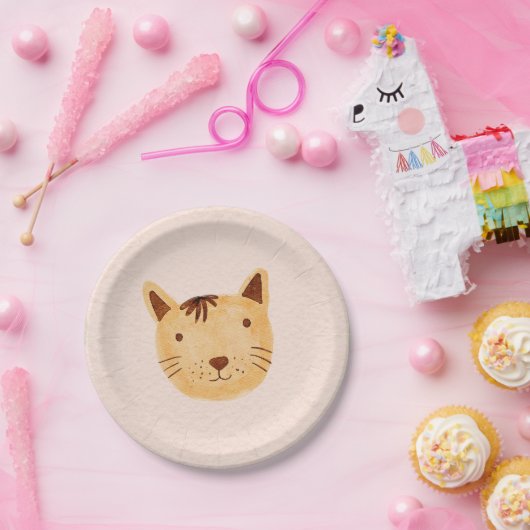 Assiettes En Carton Anniversaire animal chat Anniversaire Plaques papi (Fête)