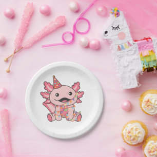 Assiettes En Carton Anniversaire Animal Cute Axolotl Anniversaire de e