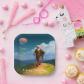 Assiettes En Carton Anniversaire Au-Dessus De La Colline (Fête)