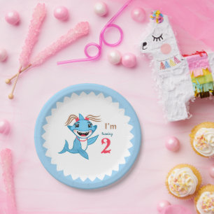 Assiettes En Carton Anniversaire Baby shark