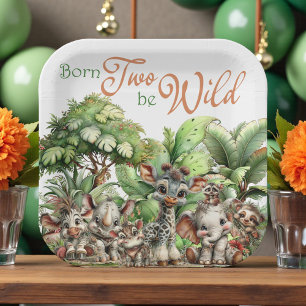 Assiettes En Carton Anniversaire Born Two Be Wild Safari