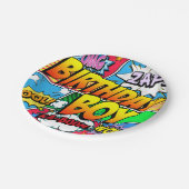Assiettes En Carton Anniversaire Boy Comic Book Party (Angle)
