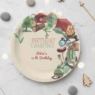 Assiettes En Carton Anniversaire camping nature randonnée pour enfants