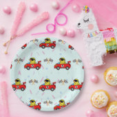 Assiettes En Carton Anniversaire Canard voiture course rouge course ga (Fête)