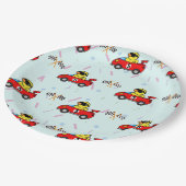 Assiettes En Carton Anniversaire Canard voiture course rouge course ga (Angle)