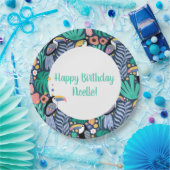 Assiettes En Carton Anniversaire Coloré Tropical Toucan Bird (Fête)