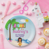 Assiettes En Carton Anniversaire d'Aloha Luau (Fête)