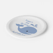 Assiettes En Carton Anniversaire de baleine de bébé (Angle)