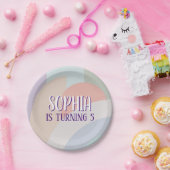 Assiettes En Carton Anniversaire de Boho Pastel Rainbow (Fête)