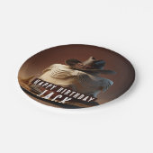 Assiettes En Carton Anniversaire de Cowboy (Angle)