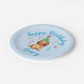 Assiettes En Carton Anniversaire de Dachshund (Angle)