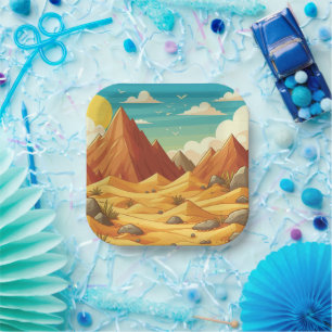 Assiettes En Carton Anniversaire de Dinosaur