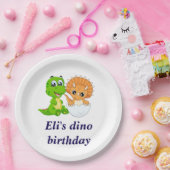 Assiettes En Carton Anniversaire de Dinosaur (Fête)