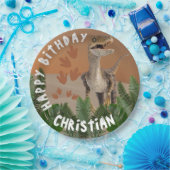 Assiettes En Carton Anniversaire de Dinosaur (Fête)