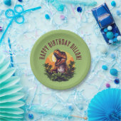 Assiettes En Carton Anniversaire de Dinosaur Rawr (Fête)