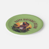Assiettes En Carton Anniversaire de Dinosaur Rawr (Angle)