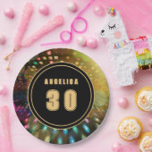 Assiettes En Carton Anniversaire de Disco (Fête)