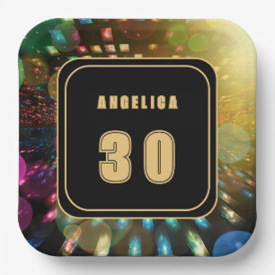 Assiettes En Carton Anniversaire de Disco