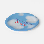 Assiettes En Carton Anniversaire de enfant Ciel bleu mignon (Angle)