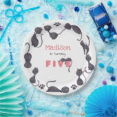Assiettes En Carton Anniversaire de enfant de chat noir (Fête)