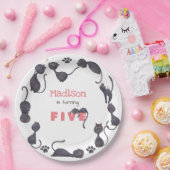 Assiettes En Carton Anniversaire de enfant de chat noir (Fête)