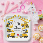 Assiettes En Carton Anniversaire de enfant de construction (Fête)