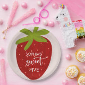 Assiettes En Carton Anniversaire de enfant de fraise sucrée (Fête)
