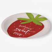 Assiettes En Carton Anniversaire de enfant de fraise sucrée (Angle)