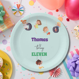 Assiettes En Carton Anniversaire de enfant de terrain de jeu aventure