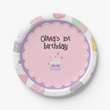 anniversaire de enfant fête cupcake pastel motif