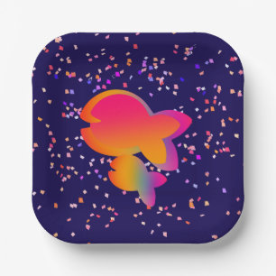 Assiettes En Carton Anniversaire de enfant Rainbow Fish