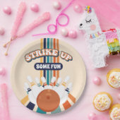 Assiettes En Carton Anniversaire de enfant Retro Bowling (Fête)