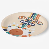 Assiettes En Carton Anniversaire de enfant Retro Bowling (Angle)