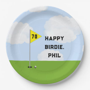 Assiettes En Carton Anniversaire de golf drôle