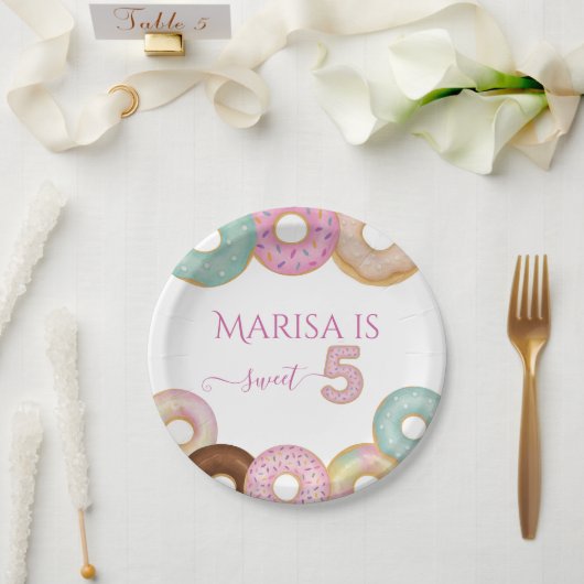 Assiettes En Carton Anniversaire de la beigne douce | Fête des enfants (Mariage)