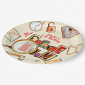 Assiettes En Carton Anniversaire de la chambre d'évasion (Angle)