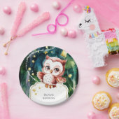 Assiettes En Carton Anniversaire de la Chouette forestière simple (Fête)