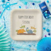 Assiettes En Carton Anniversaire de la faune préhistorique des Dinosau (Fête)