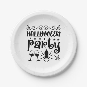 Assiettes En Carton Anniversaire de la fête d'Halloween